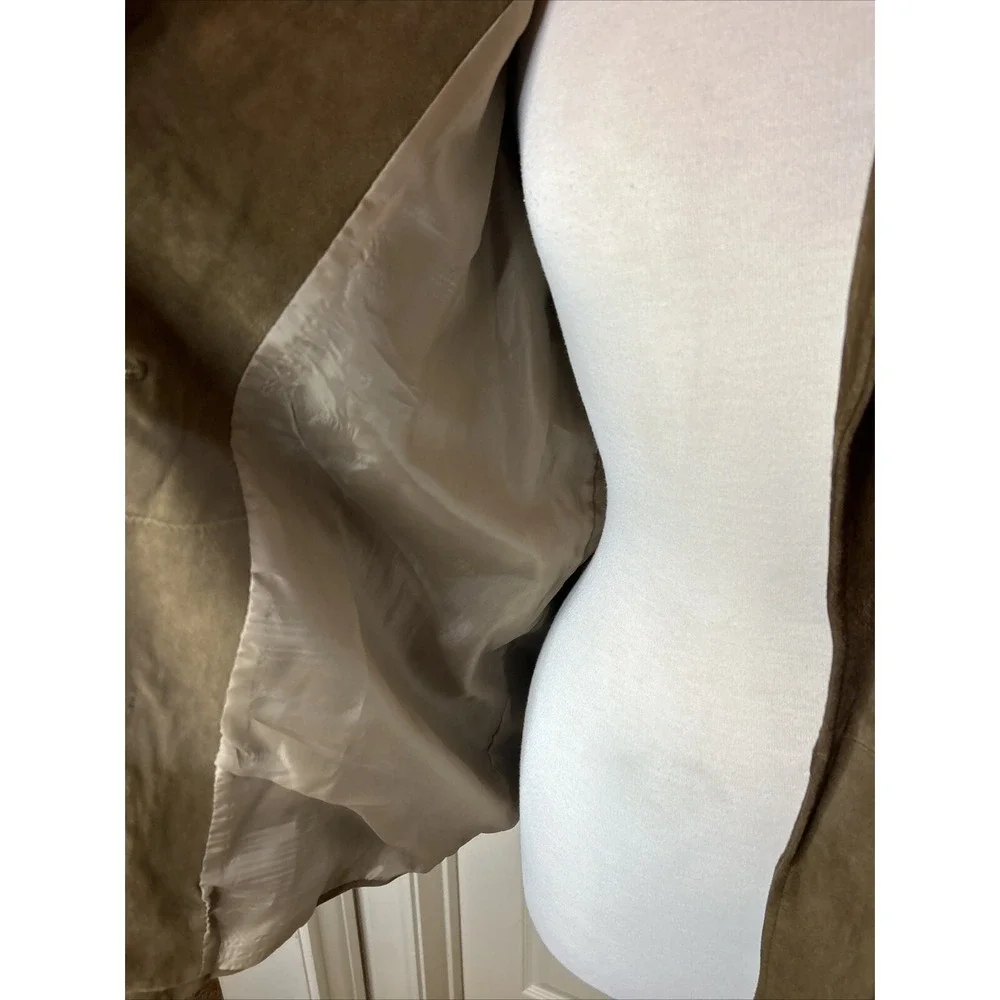 Vintage Ellen Tracey Neiman Marcus, Women's Jacket/Shirt, Size 8  Brown Suede - Picture 6 of 16